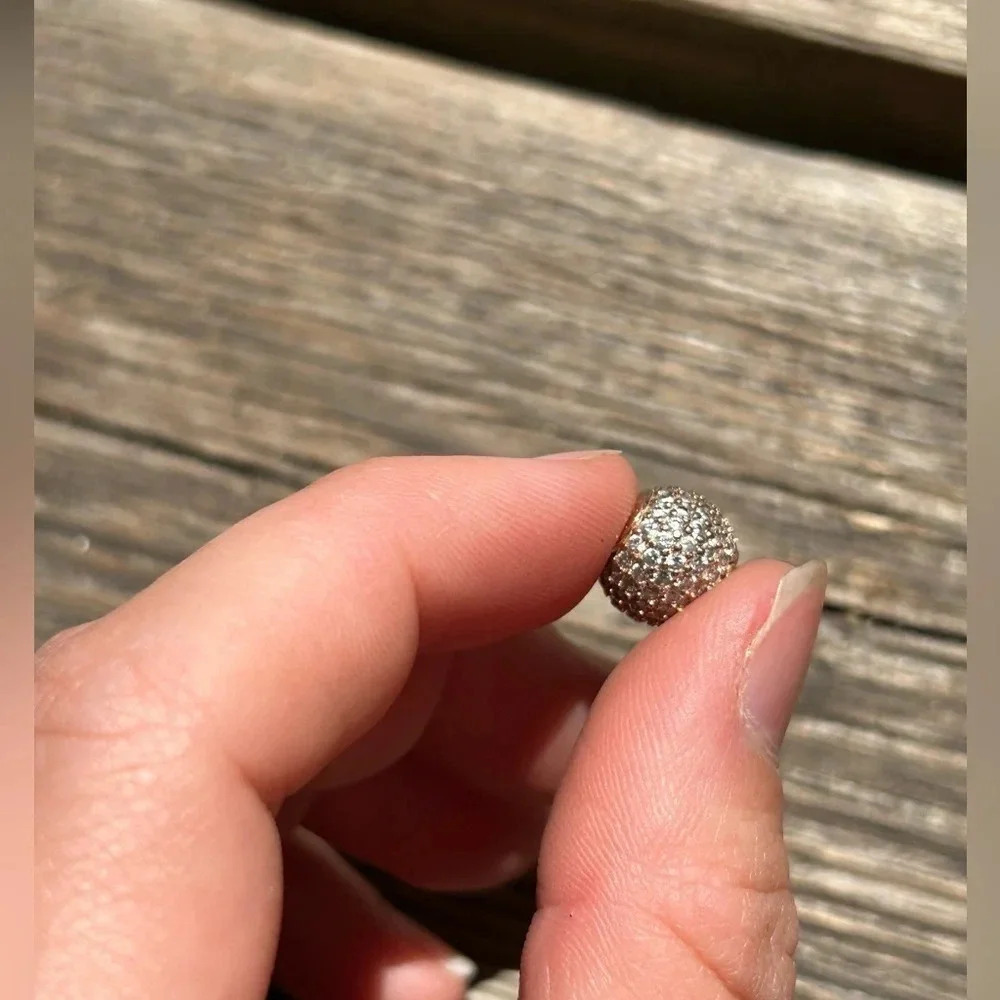 Pandora Rose gold &  cubic zirconia charm